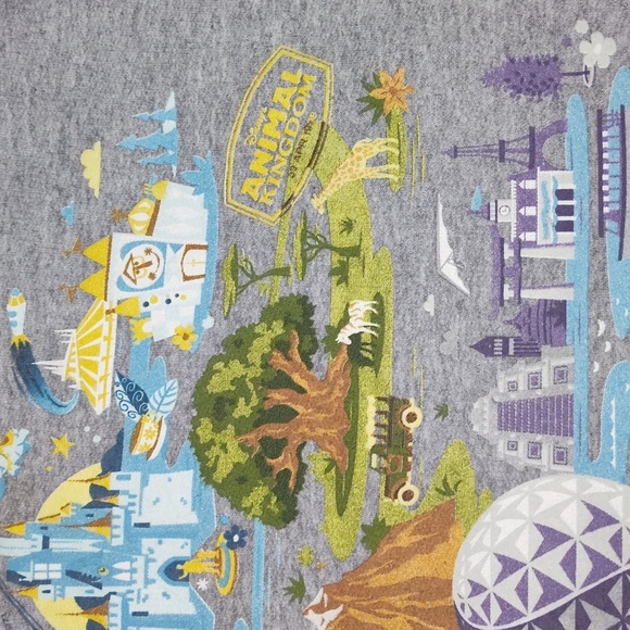 Walt Disney World Compass Map Discover The Magic Sweatshirt Size 2xl - Picture 12 of 14